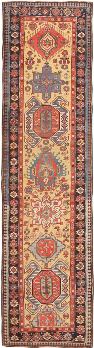 Antique Caucasian Lenkoran / Talish Runner Rug 47264 Nazmiyal
