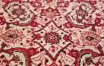 antique indian agra rug 50150 red Nazmiyal