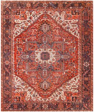 Antique Persian Heriz Rug 48310 Detail/Large View