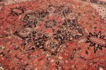 antique persian heriz rug 48318 slanted Nazmiyal