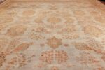 antique turkish oushak rug 50104 field Nazmiyal