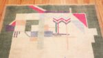 Close-up Cotton Indian Art deco rug 48426 by Nazmiyal