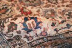 Fine Ivory Antique Persian Tabriz Rug 50155 Floral Pile Nazmiyal