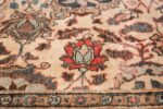 Fine Ivory Antique Persian Tabriz Rug 50155 Red Rose Nazmiyal