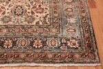 Fine Ivory Antique Persian Tabriz Rug 50155 Side Corner Nazmiyal