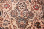 Fine Ivory Antique Persian Tabriz Rug 50155 Surrounded by Blue Nazmiyal