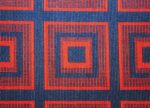 vintage double sided swedish kilim 48428 blue closeup Nazmiyal
