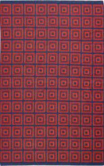 Red and Blue Double Sided Vintage Reversible Swedish Kilim #48428 by Nazmiyal Antique Rugs