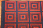 vintage double sided swedish kilim 48428 red corner Nazmiyal