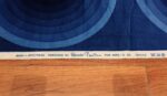 Vintage Kurve Verner Panton Textile in Blue 47720 Side Signature Vintage Kurve Verner Panton Textile in Blue 47720 Side Signature Nazmiyal