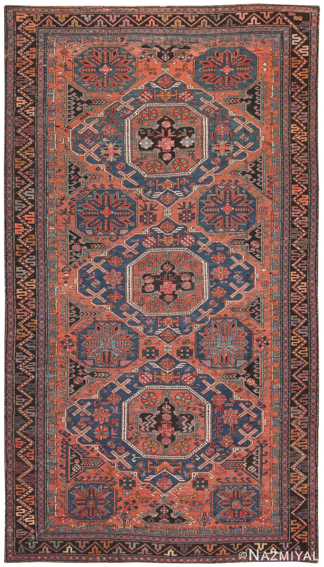 Antique Caucasian Soumak Rug 50029 Detail/Large View