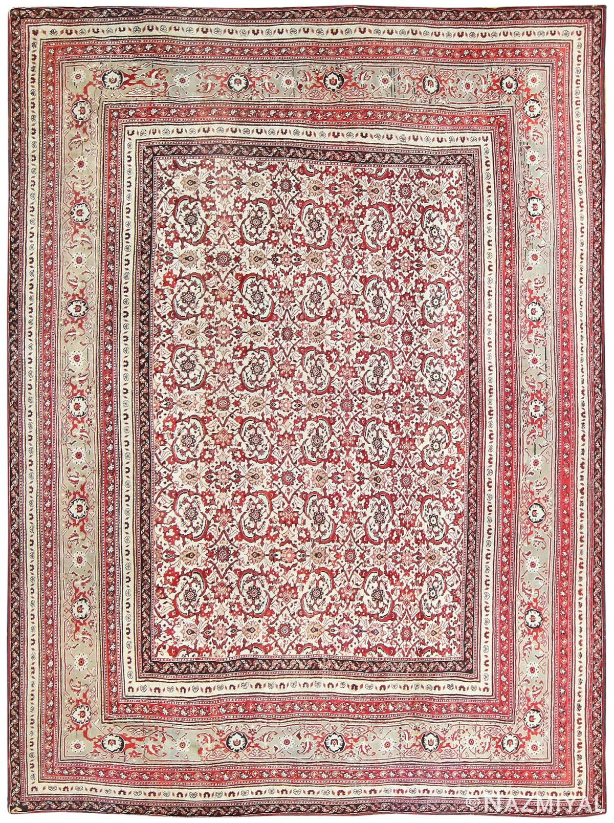Antique Indian Agra Rug 50150 Detail/Large View