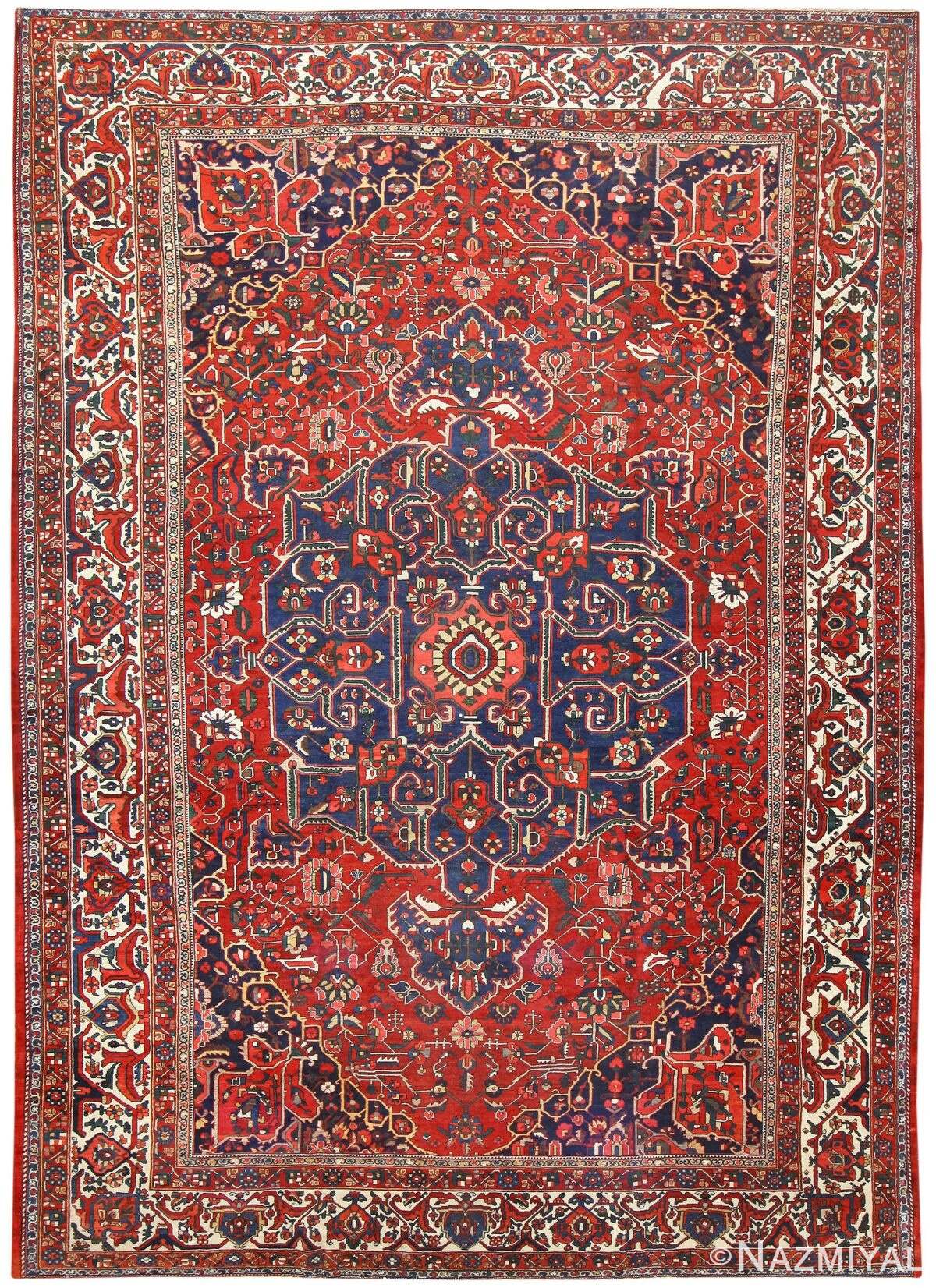 Antique Persian Bakhtiari Carpet 50090 Detail/Large View