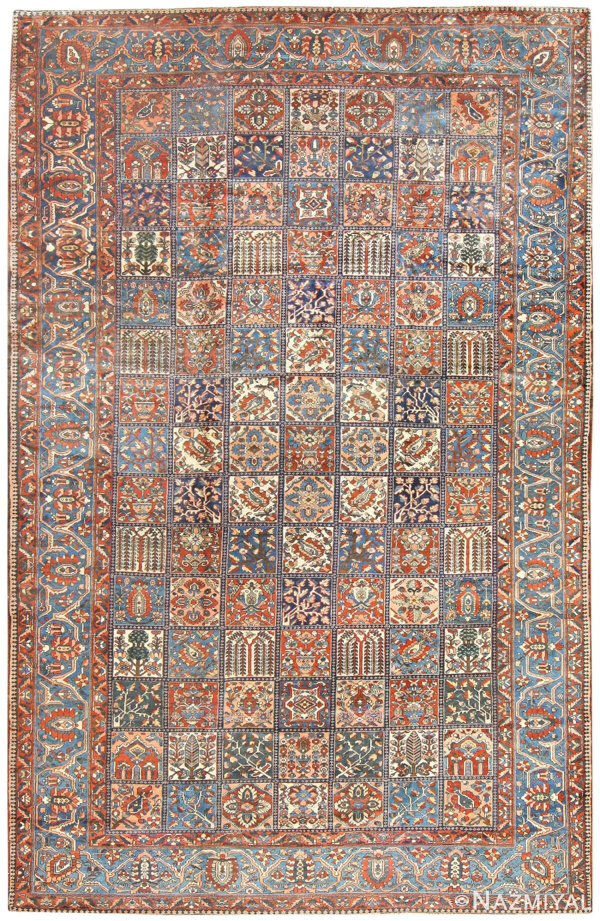Antique Persian Bakhtiari Carpet 50124 Detail/Large View