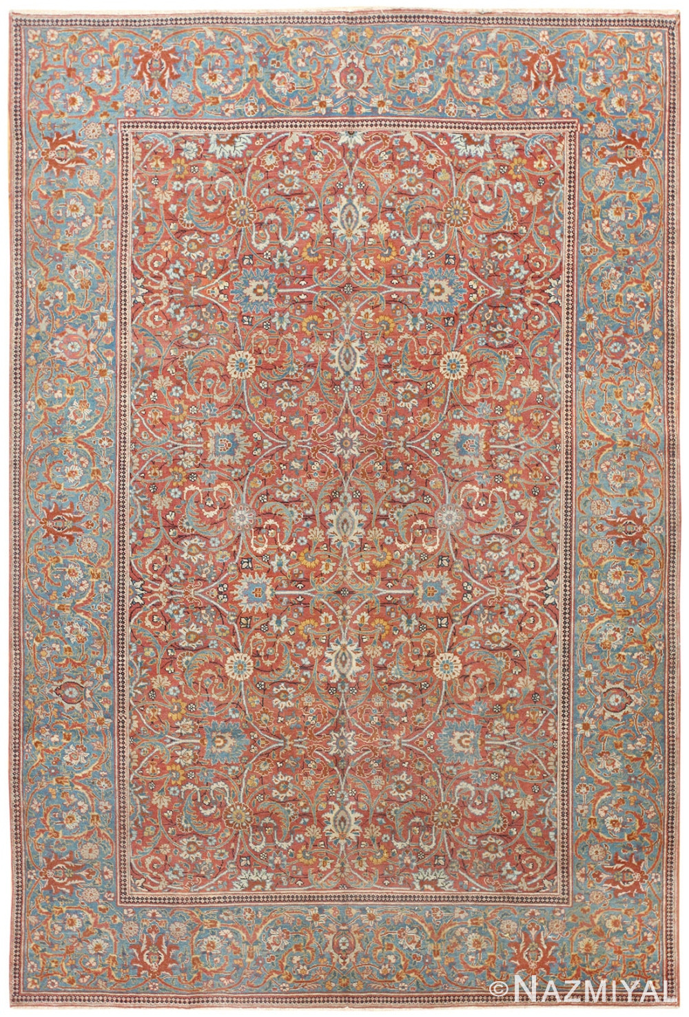 Antique Persian Tabriz Rug 50144 Detail/Large View