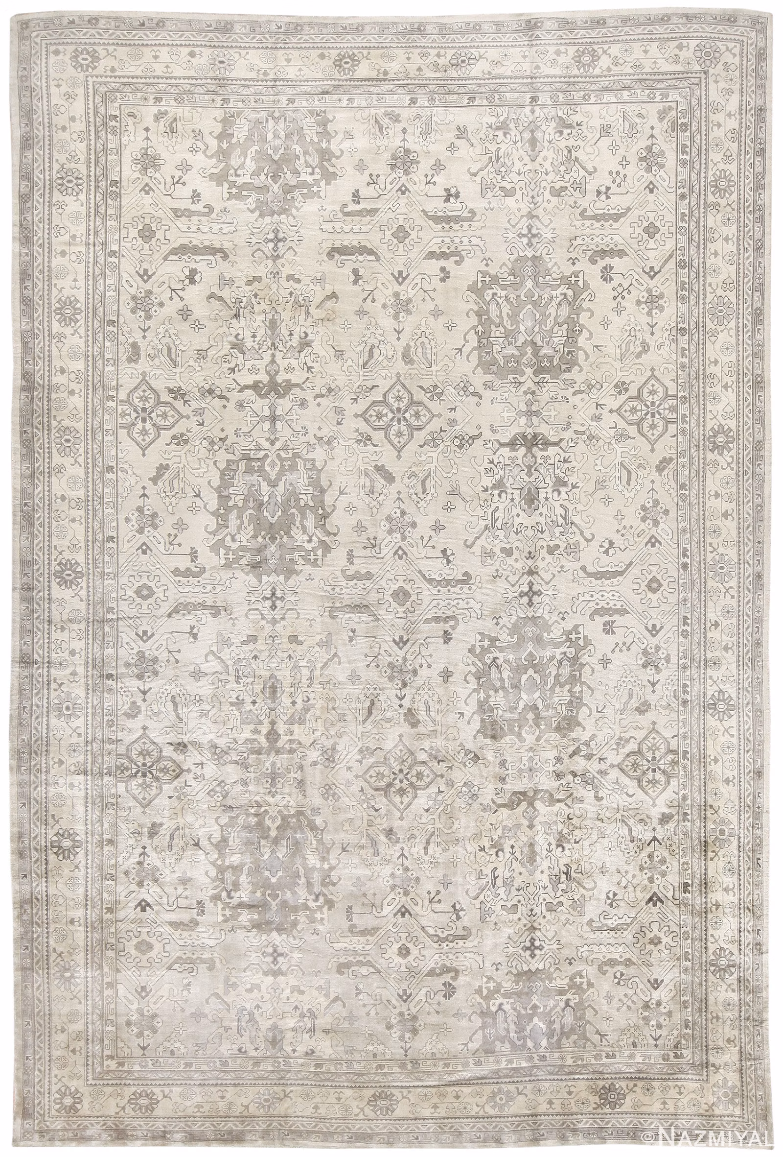 Antique Turkish Oushak Rug 50127 Detail/Large View