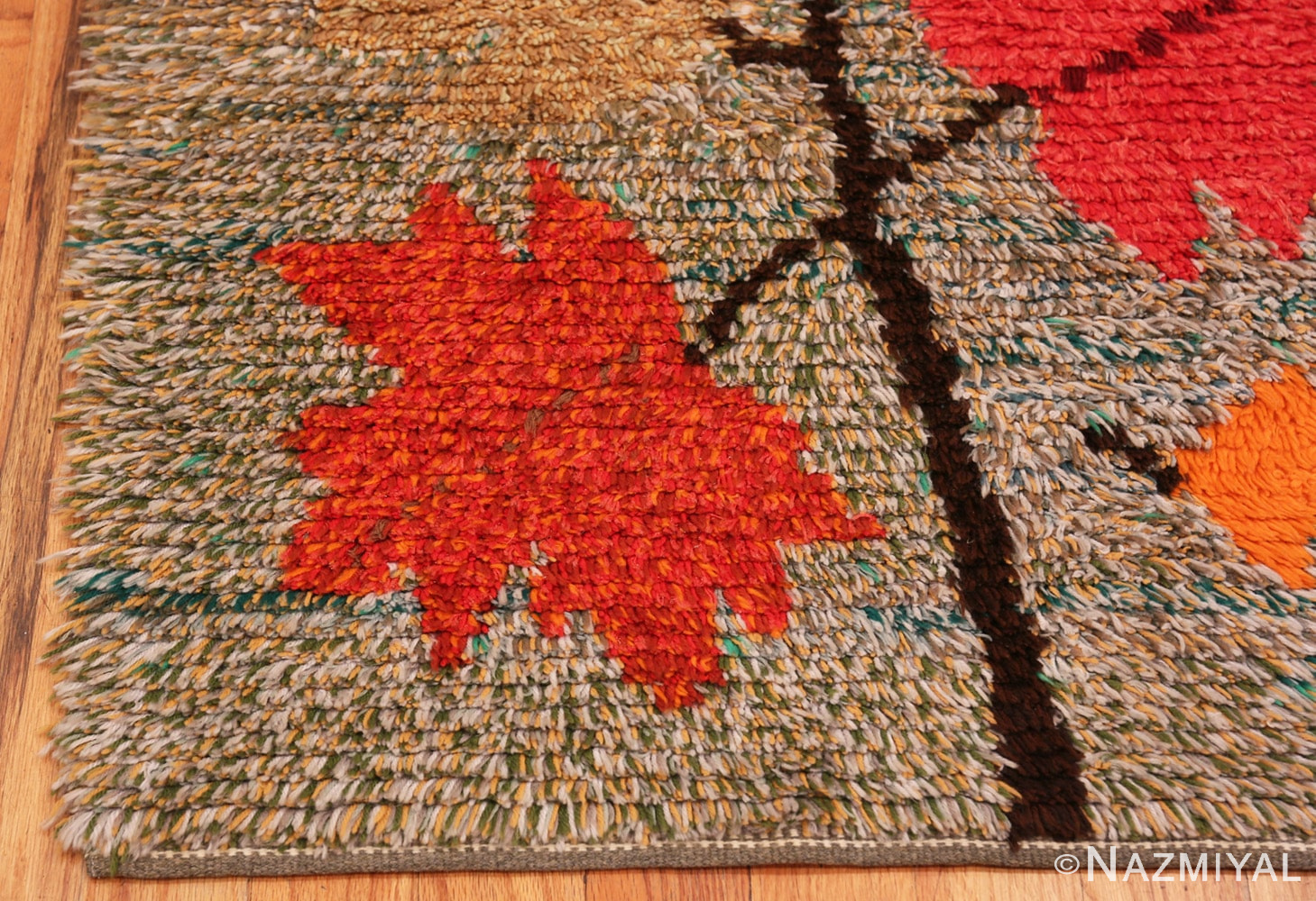 Vintage Scandinavian Rya Rug 48425 by Nazmiyal Collection