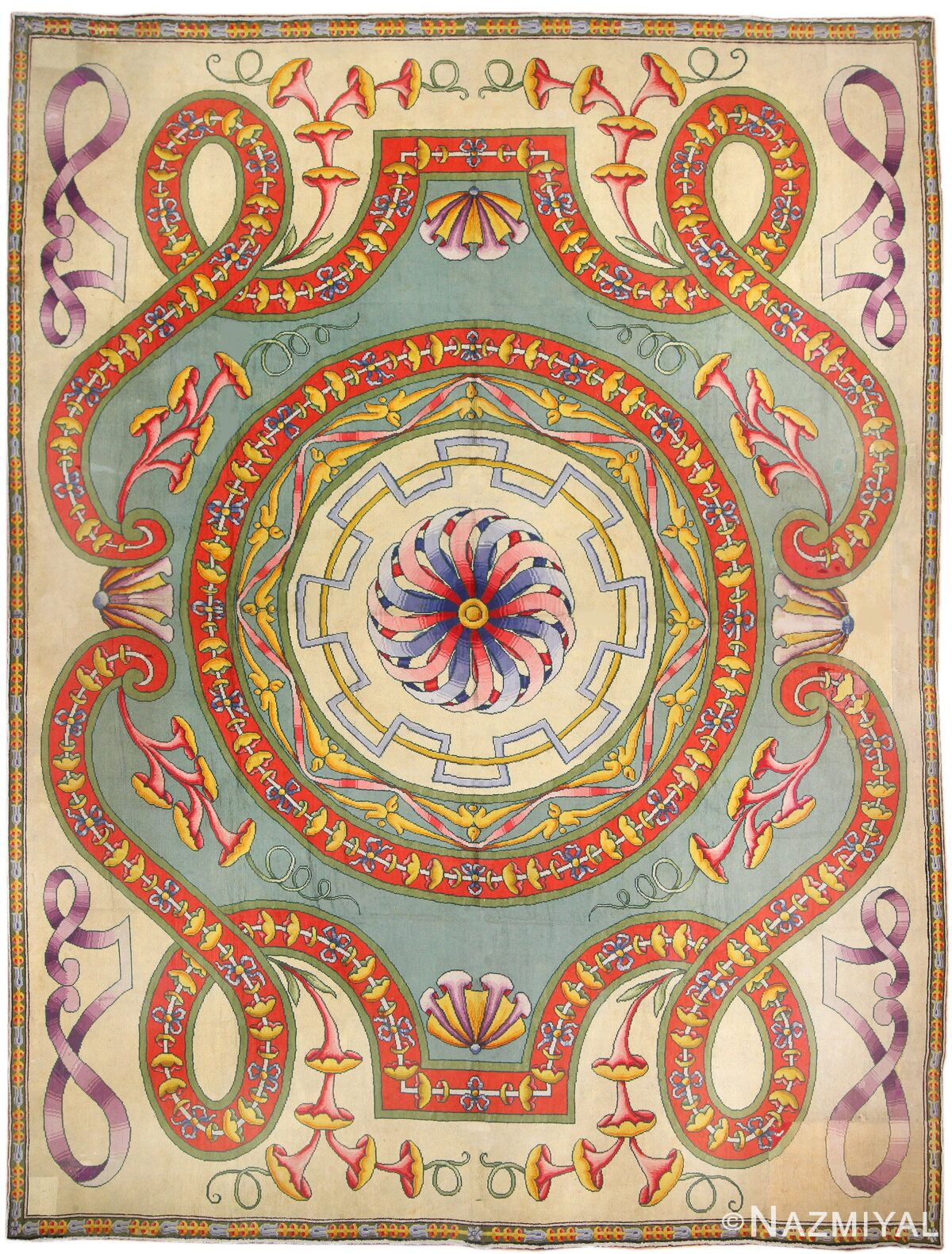 Oversized Spanish Art Deco Carpet 50065 Nazmiyal