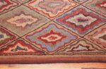 antique american hooked rug 50108 border Nazmiyal