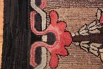 Antique American Hooked Rug 50177 Border Design Nazmiyal
