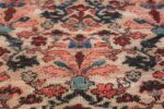 Antique Persian Farahan Carpet 50116 Blue Flower Nazmiyal