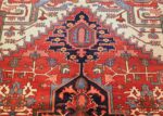 antique persian heriz rug 48468 top Nazmiyal