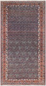 Blue Tribal Antique Persian Afshar Room Size Area Rug #50186 by Nazmiyal Antique Rugs