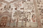 antique persian palace scene tabriz rug 50074 dog Nazmiyal