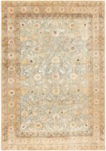 Light Blue Antique Persian Tehran Rug 48249 by nazmiyal