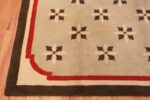 Corner Antique Deco American hooked rug 2714 by Nazmiyal