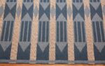 double sided vintage swedish carpet 48449 border Nazmiyal