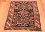 Full antique shabby chic Karajeh Persian carpet 48463 by Nazmiyal