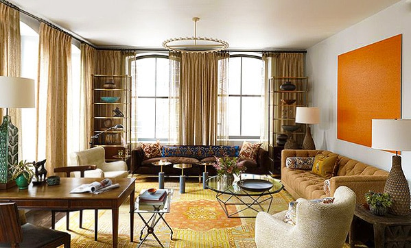 Interior Design With Antique Oushak Turkish Rugs by nazmiyal