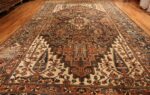 large tribal geometric antique bakhtiari persian carpet 50136 whole Nazmiyal