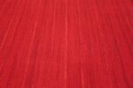 mid century red swedish carpet 48441 lines Nazmiyal