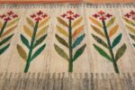vintage scandinavian swedish carpet 48446 flower Nazmiyal