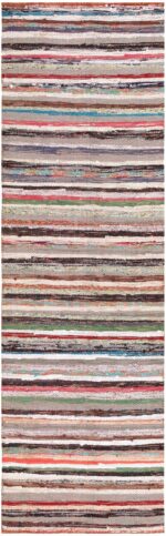 Vintage Swedish Rag Rug 46657 Detail/Large View