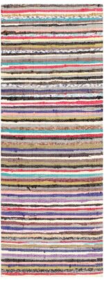 Vintage Swedish Rag Rug 46659 Detail/Large View