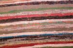 vintage swedish scandinavian runner rag rug 46657 detailed Nazmiyal