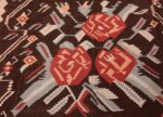 vintage turkish kilim rug 50170 roses edited Nazmiyal