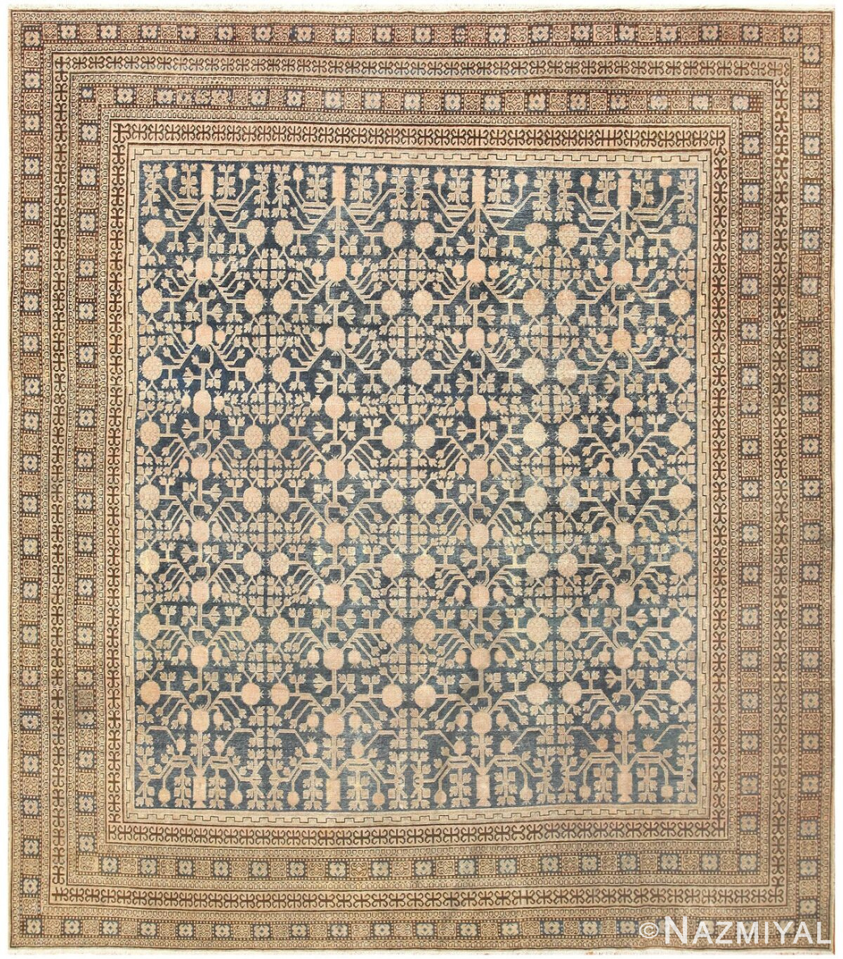 Antique East Turkestan Khotan Rug 50094 by Nazmiyal