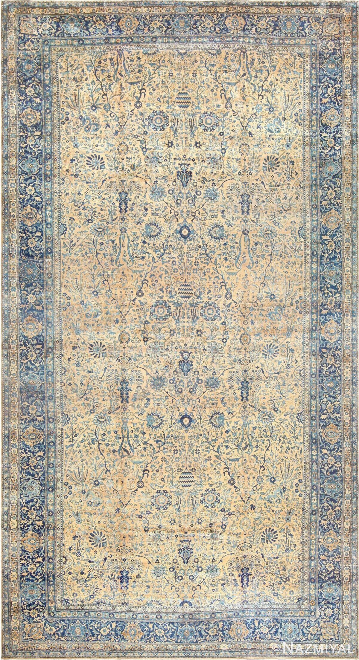 Antique Oversized Persian Kerman Carpet 50113 - From Nazmiyal Antique Rugs in NYC