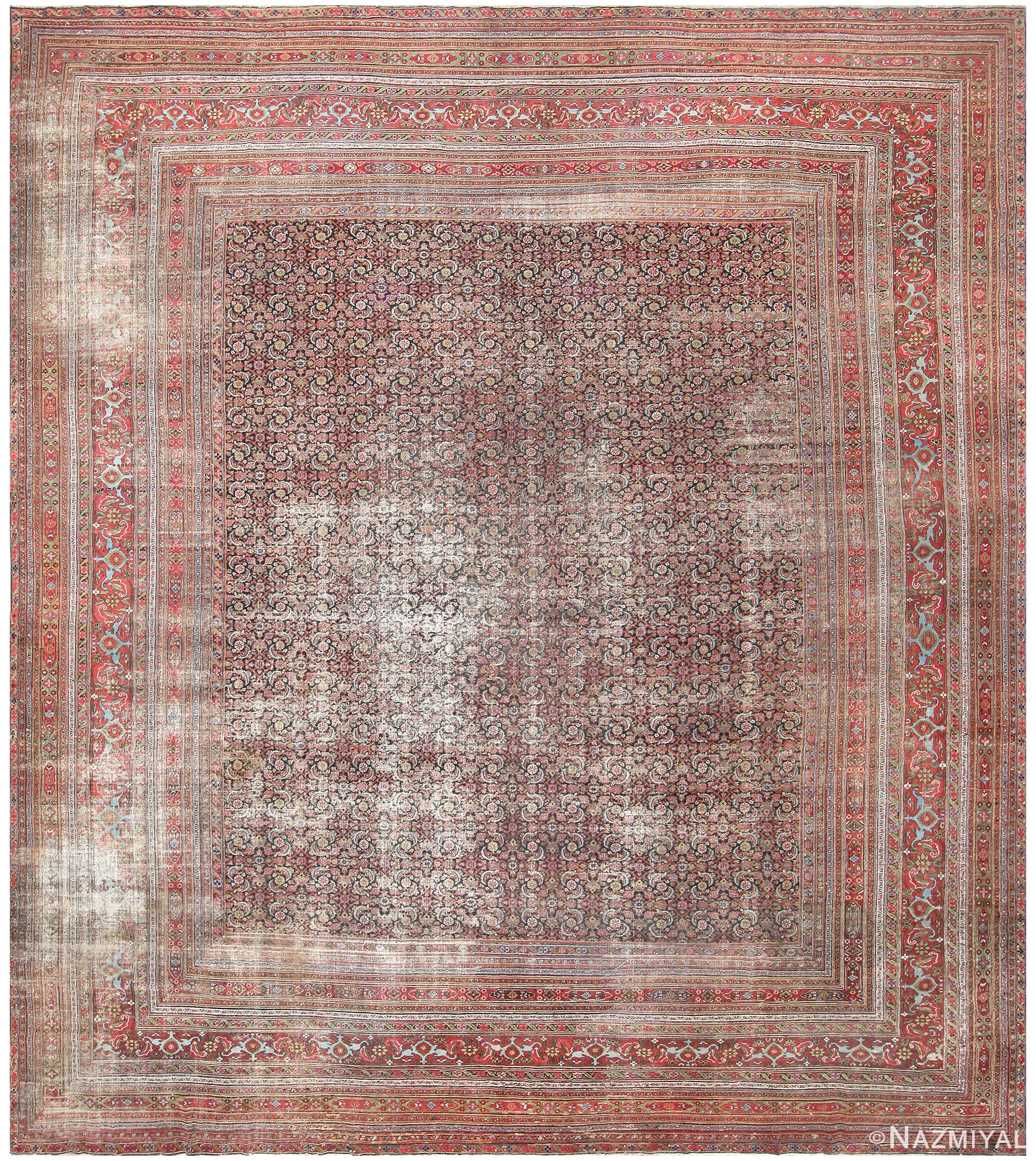 Antique Shabby Chic Persian Khorassan Carpet 50017 Large Image