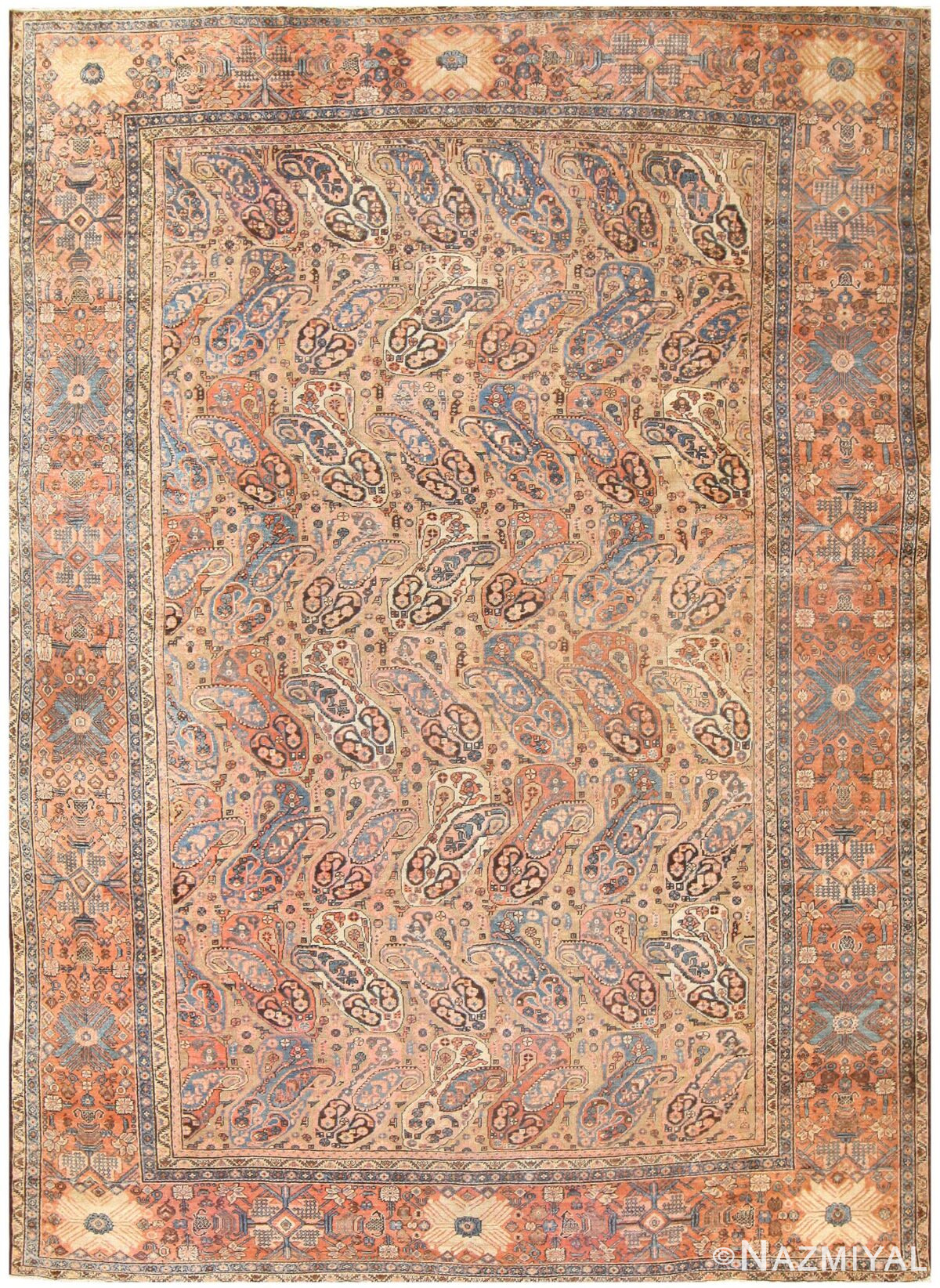 Antique Persian Sultanabad Carpet 50062 Detail/Large View