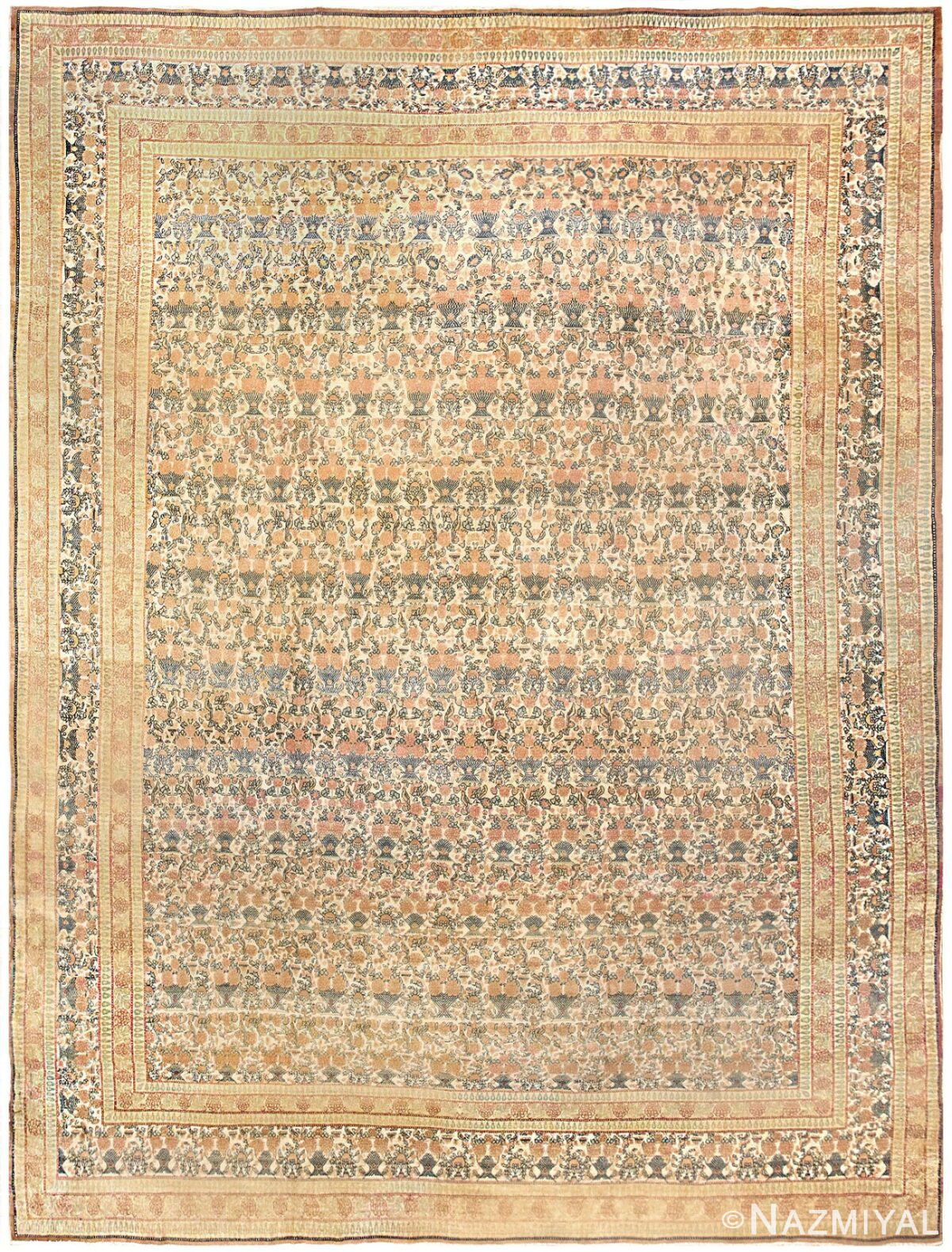 Antique Persian Tehran Carpet 50189 Nazmiyal