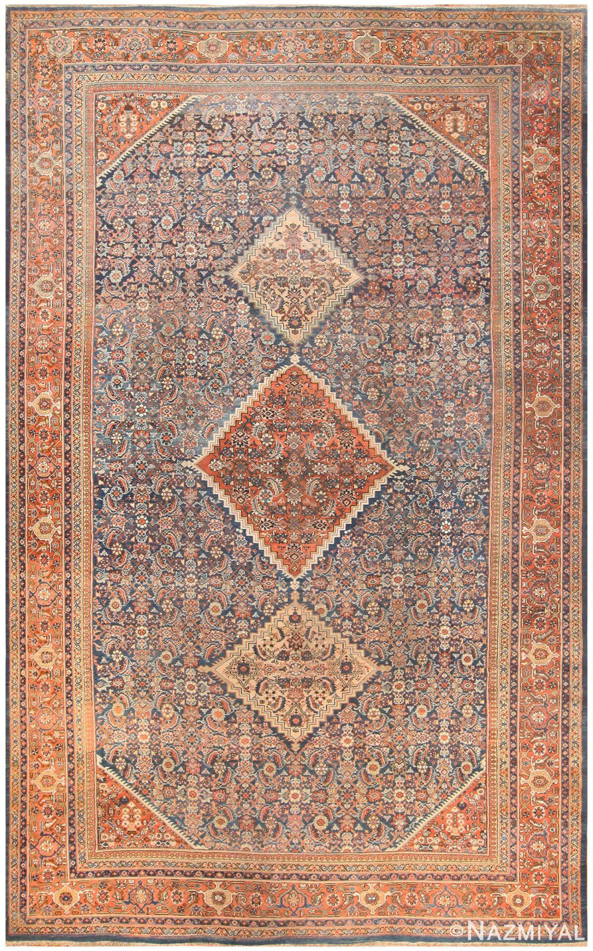 Antique Sultanabad Persian Rug 50222 Nazmiyal