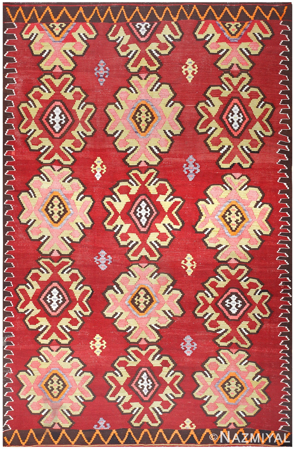 Antique Turkish Kilim 50166 Detail/Large View
