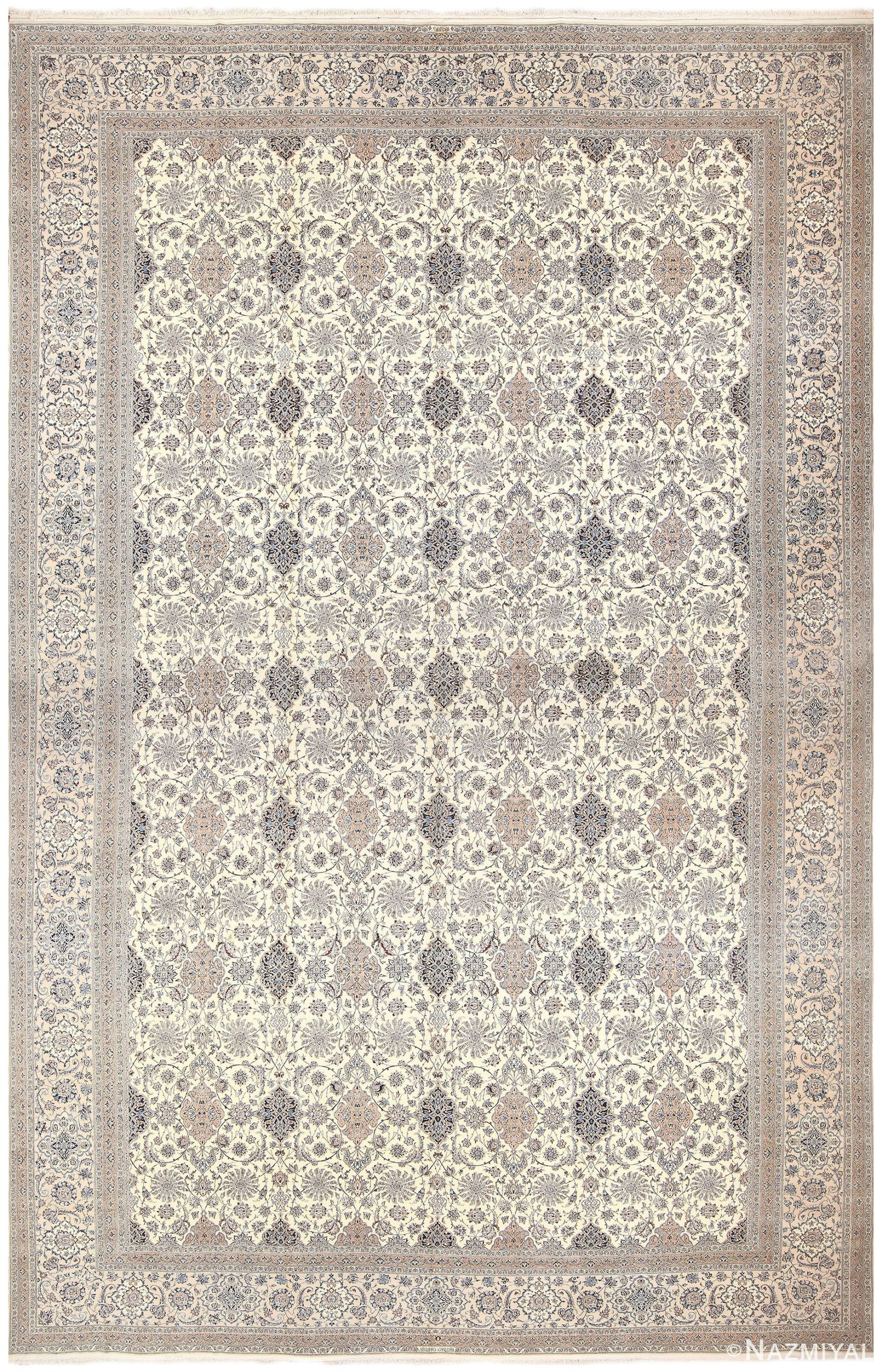 Oversized Persian Nain Habibian Carpet #50161 by Nazmiyal Antique Rugs