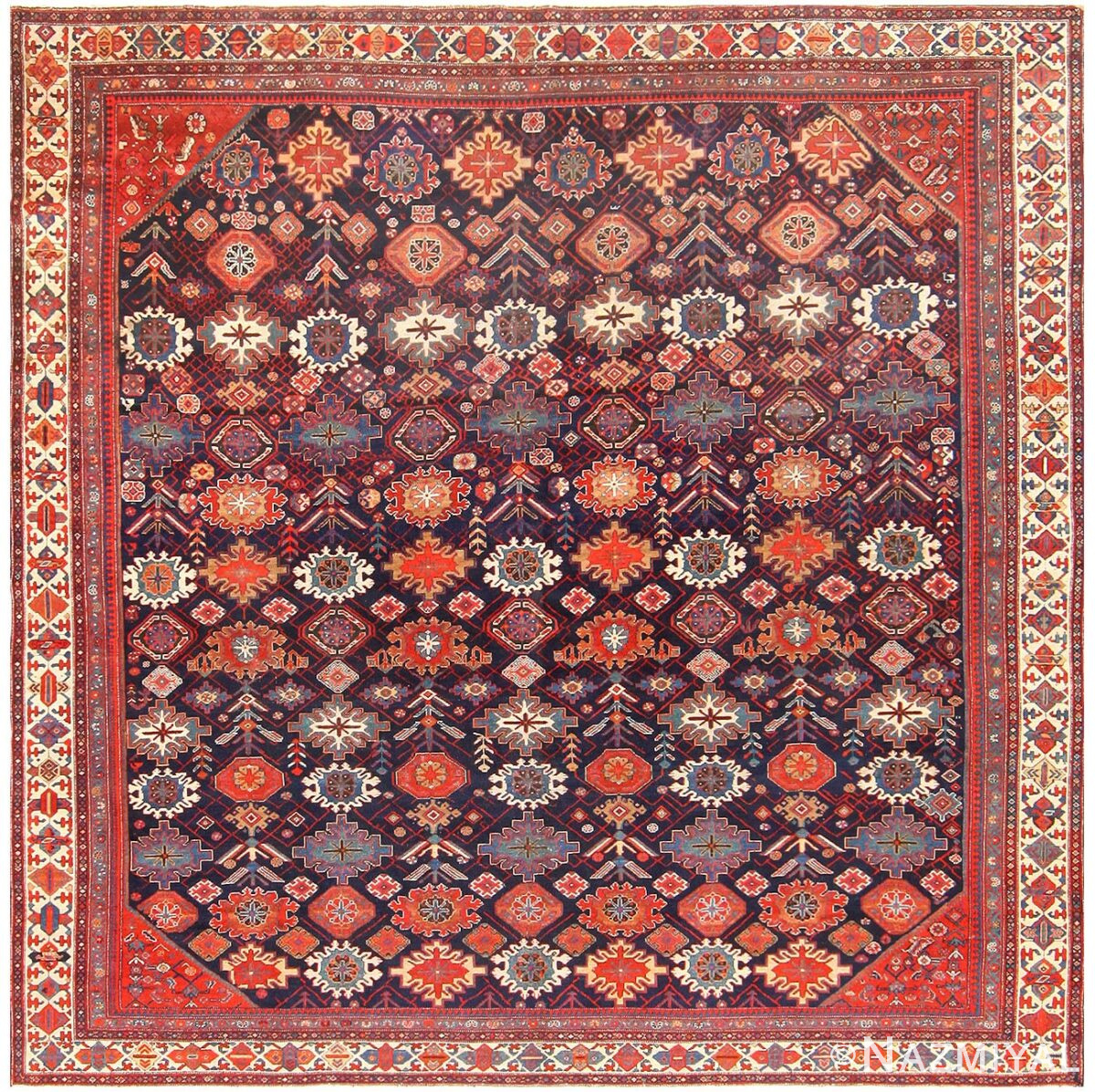 Square Antique Malayer Persian Carpet 48467 Nazmiyal