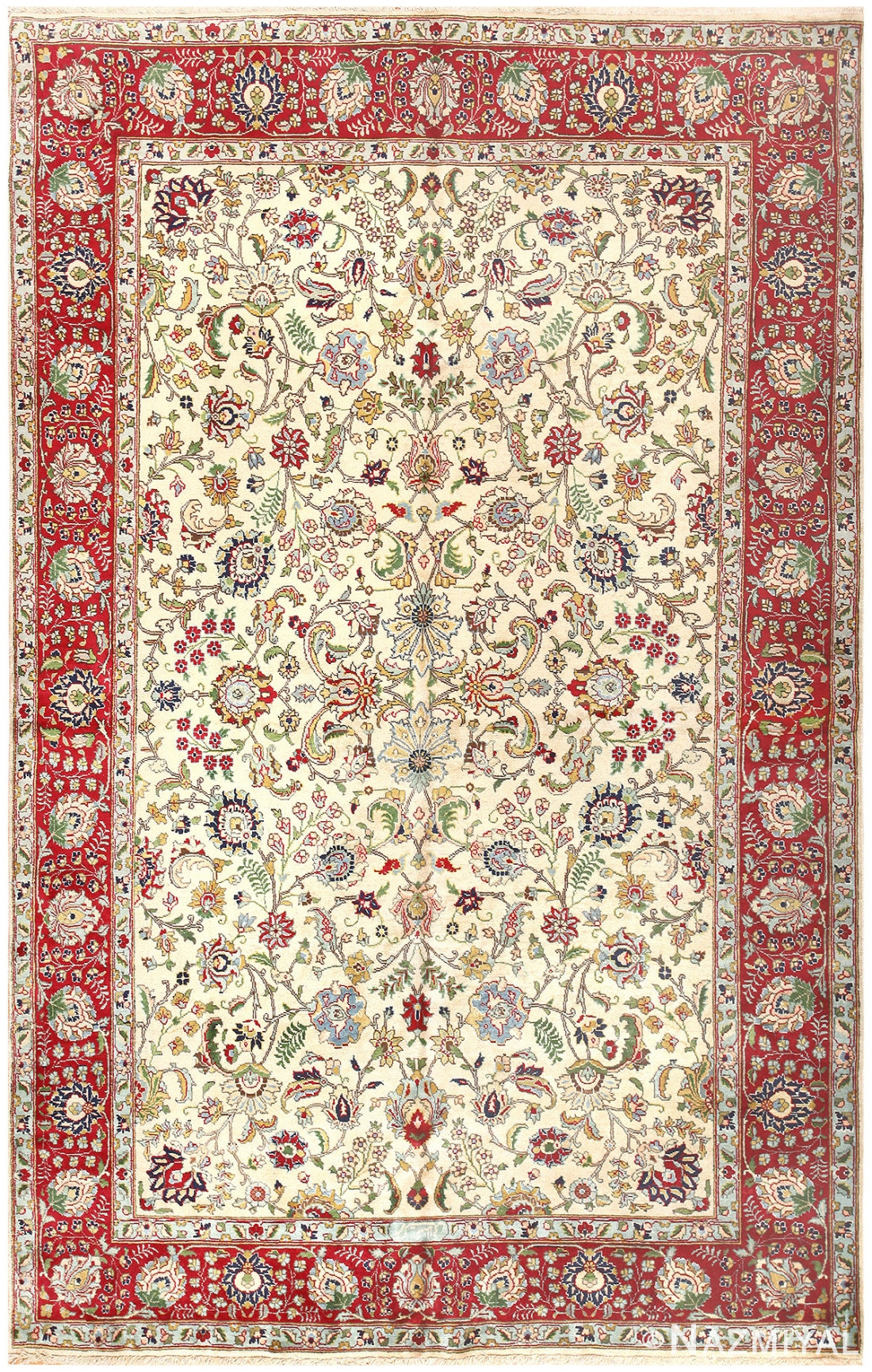 Vintage Tabriz Persian Carpet 50224 Nazmiyal